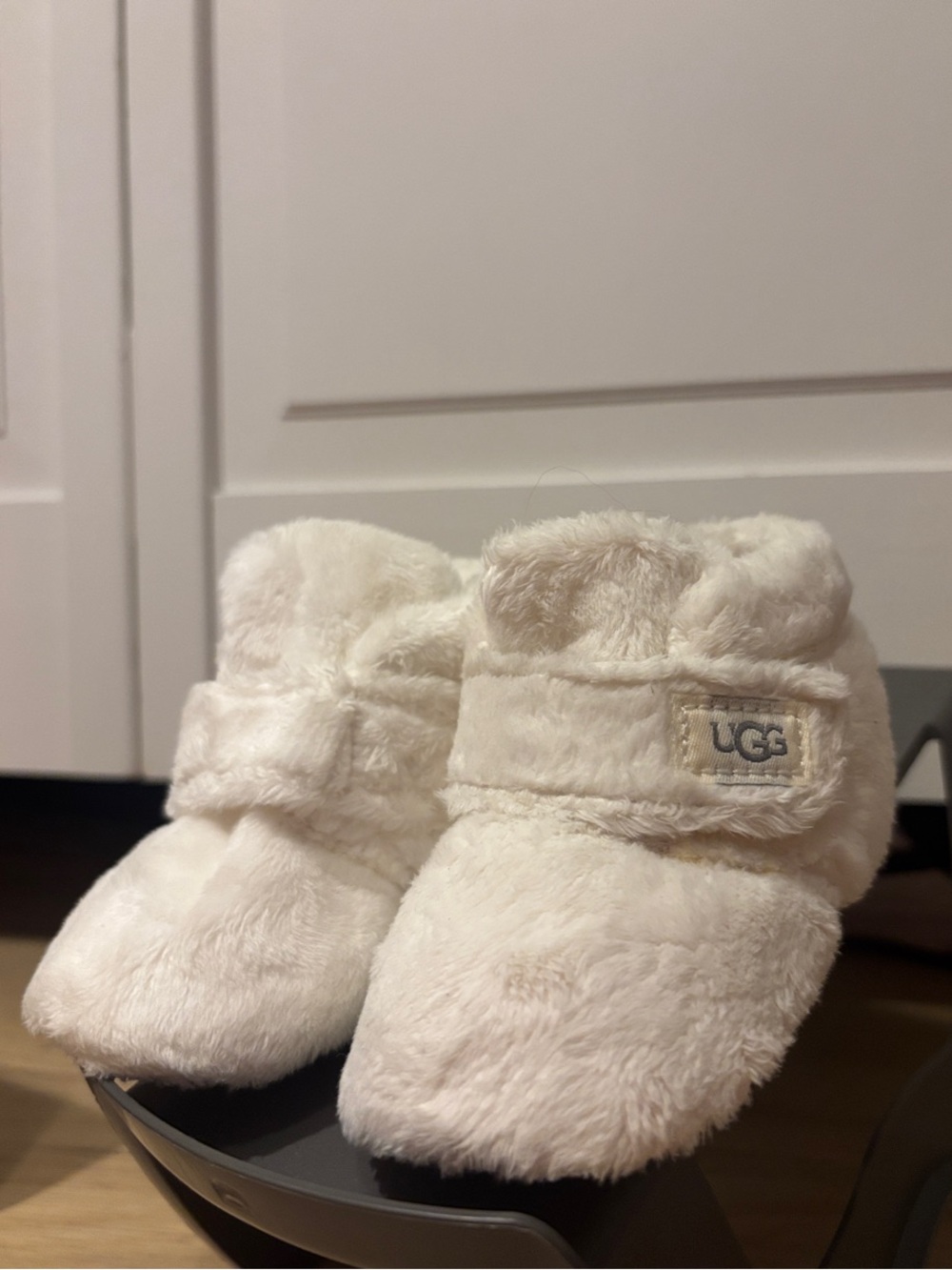UGG Ivory Plush Infant Slippers